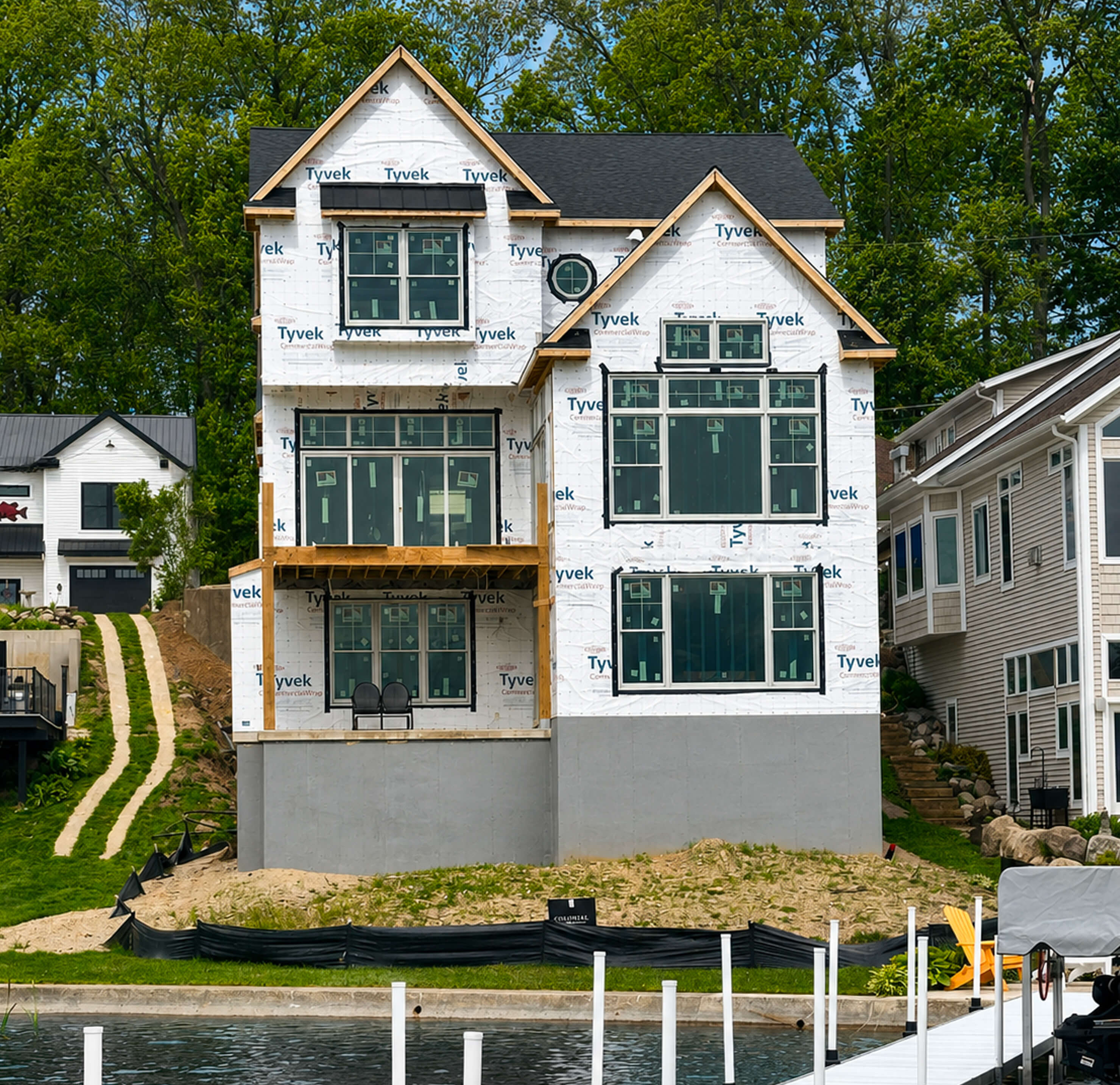 Lake Living with Colonial Homes
